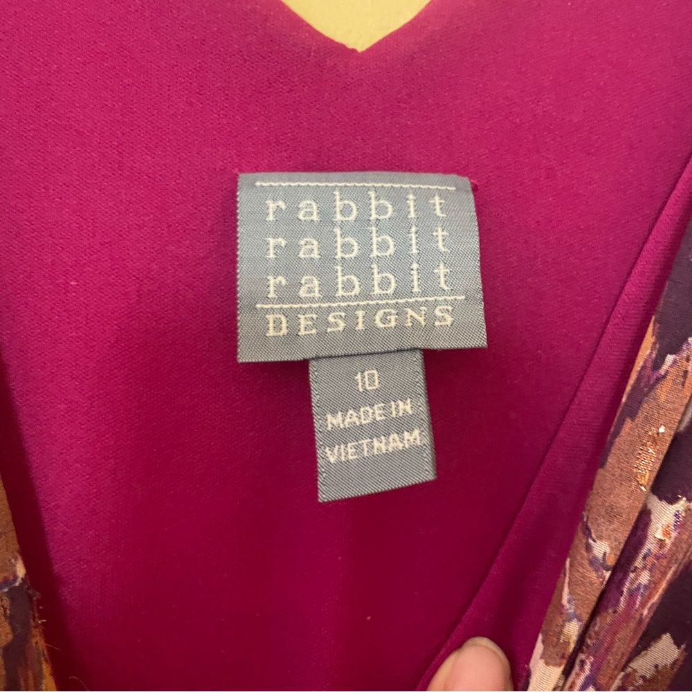 Rabbit Rabbit Rabbit Design Sleeveless Dress Sz-10 - Picture 3 of 8